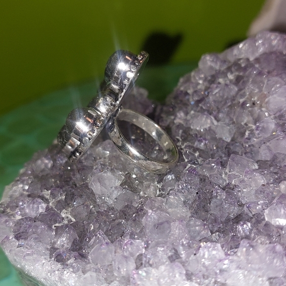 5 Stone Labradorite Gemstone Statement Ring - Picture 6 of 7